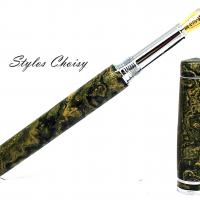 Plume elegance ebonite bleu noir et jaune platine 3